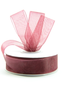 Organza Ribbon , Wine, 7/8 Inch x 25 Yards (1 Spool) SALE ITEM